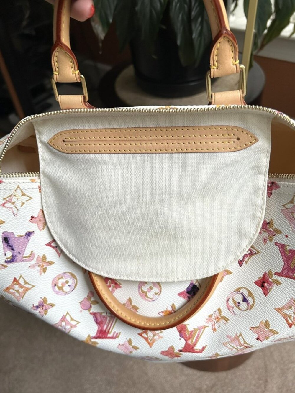 LOUIS VUITTON Watercolor Aquarelle Speedy Bag 30, White - Picture 14 of 16